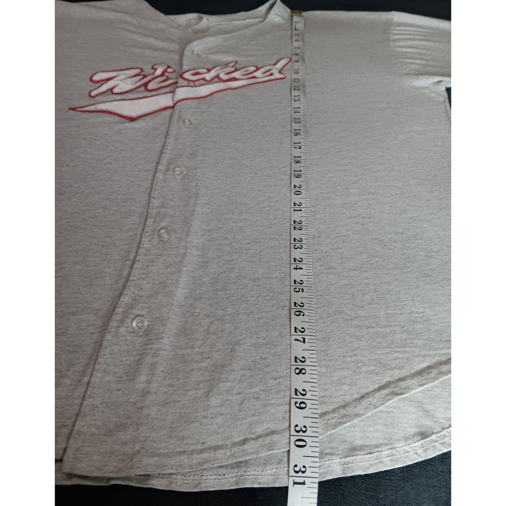 Vintage 90s Pete’s Wicked Ale Beer XL Jersey T-shirt Gray Stitched Logo USA Made - Picture 10 of 10